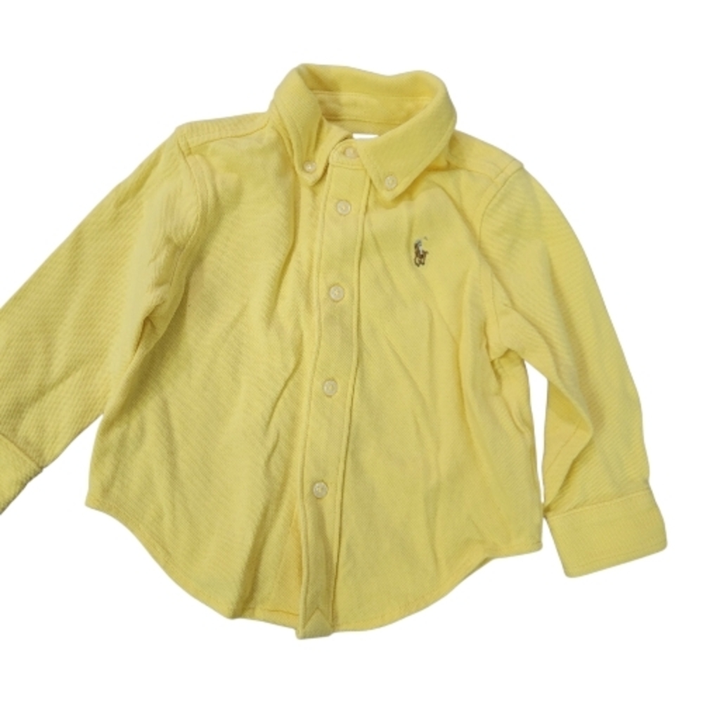 Ralph Lauren Baby Yellow Iconic Oxford  Cotton Shirt Size 12m